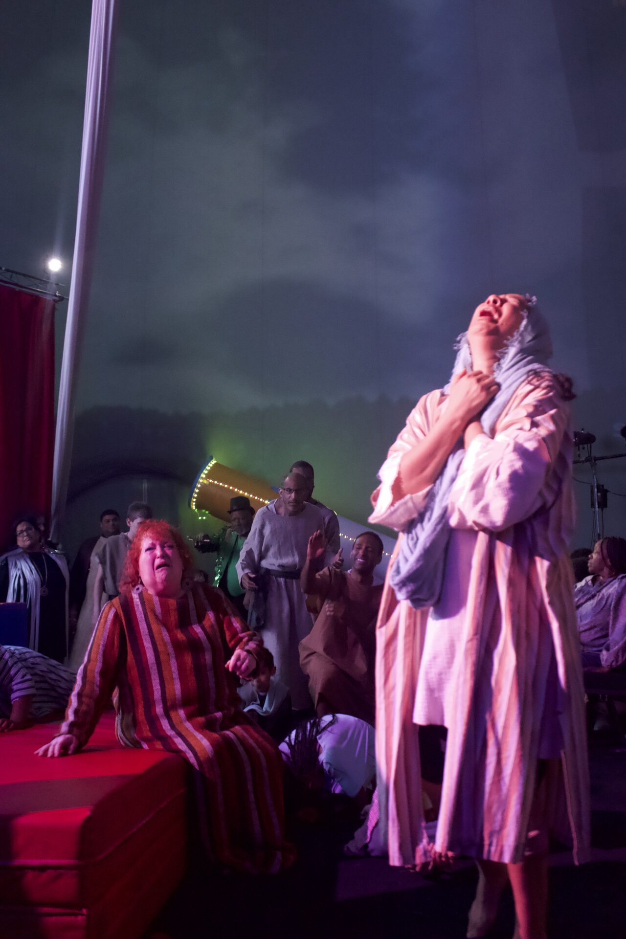 A patriarch moment on stage during The Greatest Show of All