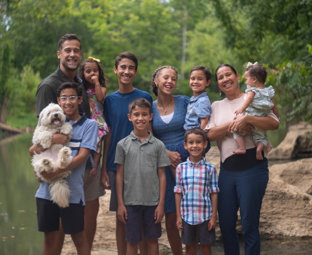 Ben and Felicita Myers with their family